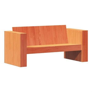 Afuera Living 2-Seater Solid Pine Wood Garden Sofa Durable in Wax Brown
