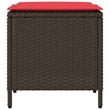 Afuera Living 4 Piece Patio Sofa Set With Cushions in Red and Brown Poly Rattan
