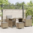 Afuera Living Contemporary Garden Sofa Set in Beige And Light Gray