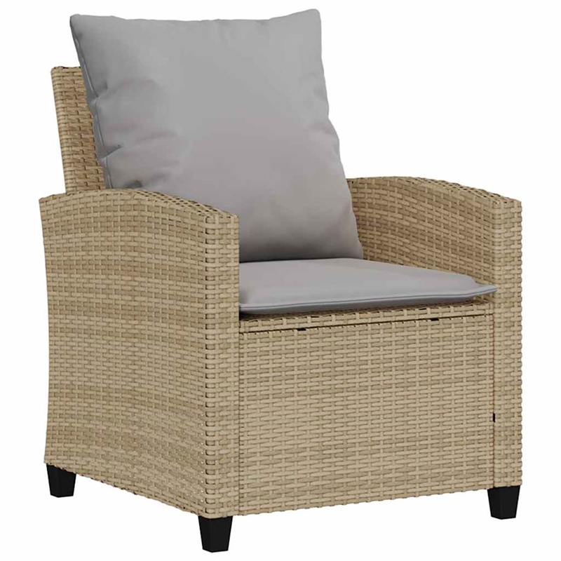 Afuera Living Contemporary Garden Sofa Set in Beige And Light Gray