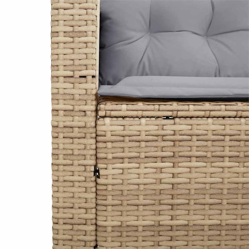 Afuera Living Contemporary Garden Sofa in Beige And Light Gray