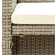 Afuera Living Set of 2 Lightweight Poly Rattan 2-Seater Sofa Set in Beige