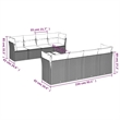 Afuera Living Contemporary 9 Piece Steel Large Sofa Set in Black