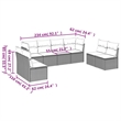 Afuera Living Contemporary 8 Piece Steel Large Sofa Set in Gray