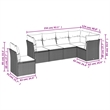 Afuera Living Contemporary 6 Piece Steel Large Sofa Set in Beige