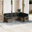 Afuera Living Contemporary 7 Piece Steel Large Sofa Set in Gray