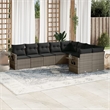 Afuera Living Contemporary 9 Piece Steel Small Sofa Set in Gray