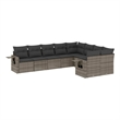 Afuera Living Contemporary 9 Piece Steel Small Sofa Set in Gray