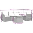 Afuera Living Contemporary 6 Piece Steel Sofa Set in Gray/Beige