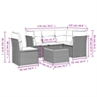 Afuera Living Contemporary 6 Piece Steel Patio Sofa Set Beige/Gray