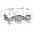 Afuera Living Contemporary 8 Piece Steel Sofa Set in Gray/Beige