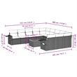 Afuera Living Contemporary Steel Large Sofa Set in Black/Cream