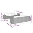 Afuera Living Contemporary 9 Piece Steel Sofa Set in Gray/Beige