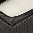 Afuera Living Contemporary Synthetic Poly Rattan 3 Piece Sofa Set in Black/Cream