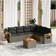 Afuera Living Contemporary 7 Piece Steel Small Sofa Set in Dark Gray