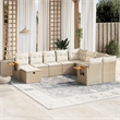 Afuera Living Contemporary Solid Acacia Wood Large Sofa Set in Beige