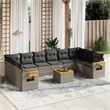 Afuera Living Contemporary 11 Piece Solid Acacia Wood Sofa Set in Gray