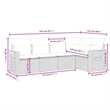 Afuera Living Contemporary 5 Piece Steel Large Sofa Set in Beige