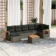 Afuera Living Contemporary Solid Acacia Wood Small Sofa Set in Gray