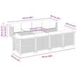 Afuera Living Contemporary 9 Piece Steel Large Sofa Set in Gray