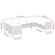Afuera Living Contemporary 9 Piece Steel Large Sofa Set in Black
