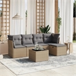 Afuera Living Contemporary 6 Piece Steel Sofa Set in Gray/Beige