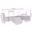 Afuera Living Contemporary 6 Piece Steel Sofa Set in Gray/Beige