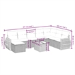 Afuera Living Contemporary 9 Piece Steel Large Sofa Set in Brown