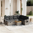 Afuera Living Contemporary 8 Piece Steel Small Sofa Set in Gray