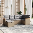 Afuera Living Contemporary 6 Piece Steel Large Sofa Set in Beige