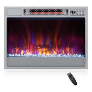 Afuera Living 23&quot Infrared Quartz Electric Fireplace Insert with Remote Control
