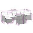 Afuera Living Contemporary 8 Piece Steel Sofa Set in Black/Cream