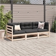 Afuera Living Contemporary Durable Wood Medium Sofa Set in Natural
