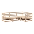 Afuera Living Contemporary Durable Wood Large Sofa Set in Natural