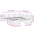 Afuera Living Contemporary Durable 6 Piece Wood Sofa Set in Natural