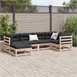 Afuera Living Contemporary Durable Wood Small Sofa Set in Natural