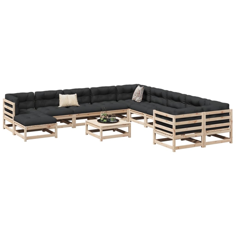 Afuera Living Contemporary Durable Wood Large Sofa Set in Natural