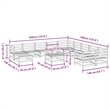 Afuera Living Contemporary Durable Wood Large Sofa Set in Natural