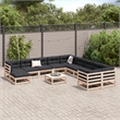 Afuera Living Contemporary Durable Wood Large Sofa Set in Natural
