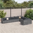 Afuera Living Contemporary 9 Piece Steel Patio Sofa Set in Gray