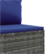 Afuera Living Contemporary Steel Patio Sofa Set in Gray/Blue