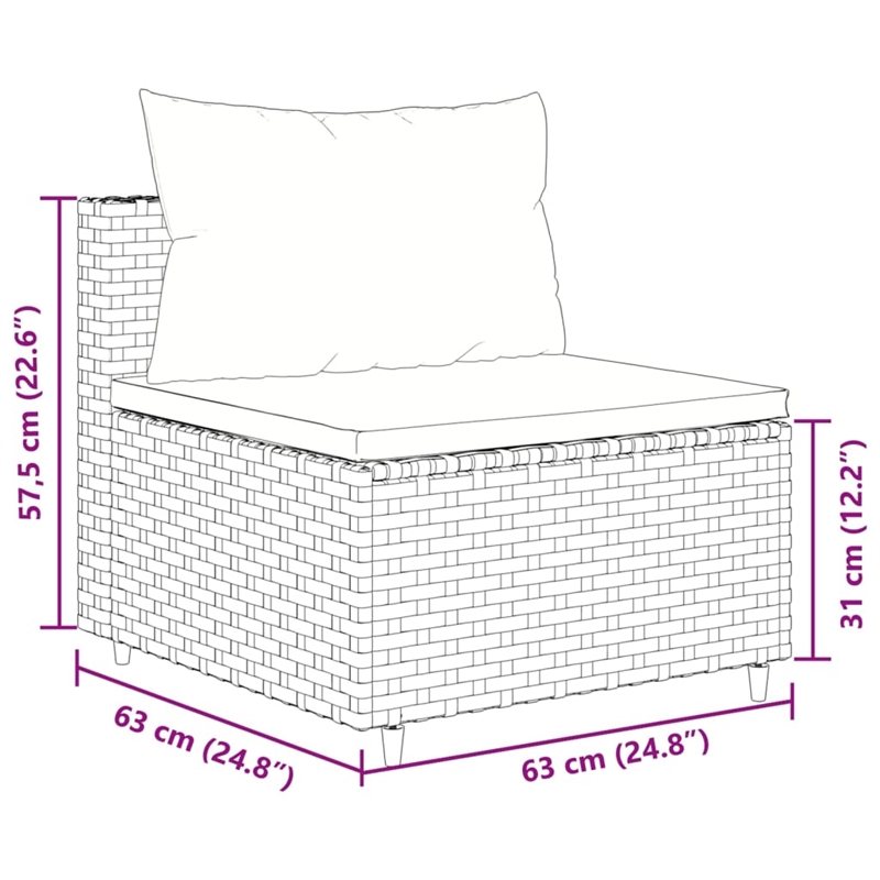 Afuera Living Contemporary Steel Patio Sofa Set in Gray/Blue