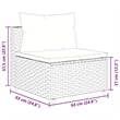Afuera Living Contemporary 6 Piece Poly Rattan Lounge Set in Green/Brown