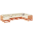 Afuera Living Contemporary Durable Wood Large Sofa Set in Brown