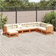 Afuera Living Contemporary Durable Wood Large Sofa Set in Brown
