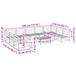 Afuera Living Contemporary Durable Wood Large Sofa Set in Natural