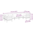 Afuera Living Contemporary Durable Wood Sofa Set in Brown/Cream
