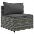 Afuera Living Synthetic Poly Wicker 9 Piece Lounge Set in Gray