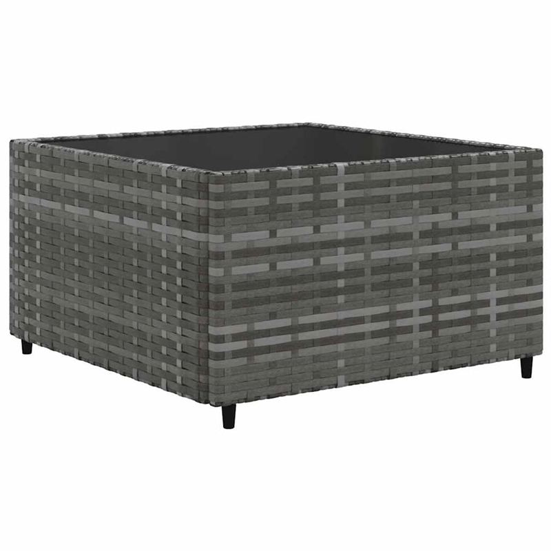 Afuera Living Synthetic Poly Wicker 9 Piece Lounge Set in Gray