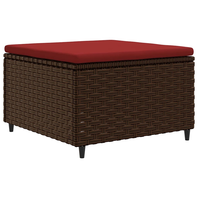 Afuera Living Contemporary 6 Piece Steel Lounge Set in Red/Brown